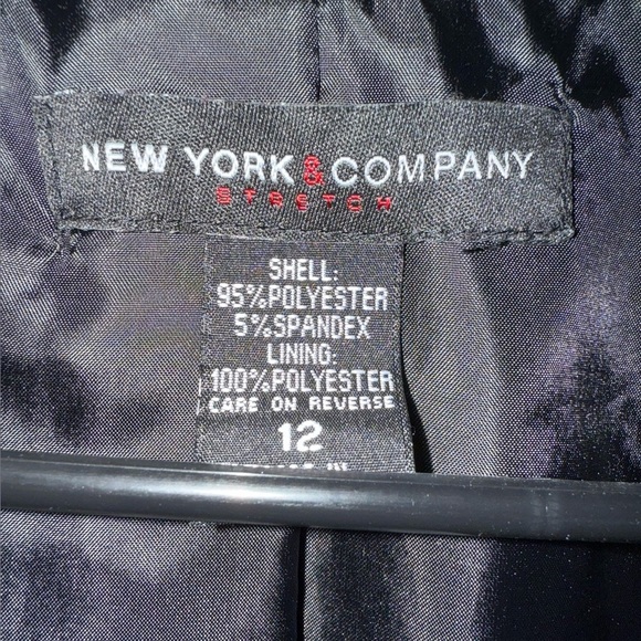 New York & Company Women's Black Double-Breasted Blazer - Picture 3 of 4